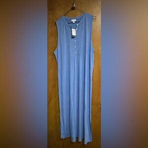 J. Jill Periwinkle Blue Pleated Dress NWT